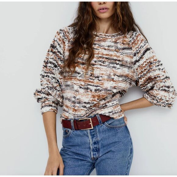 FOR LOVE AND LEMONS Geri Cable Knit Sweater NWT‎ Sz Small - Picture 1 of 7